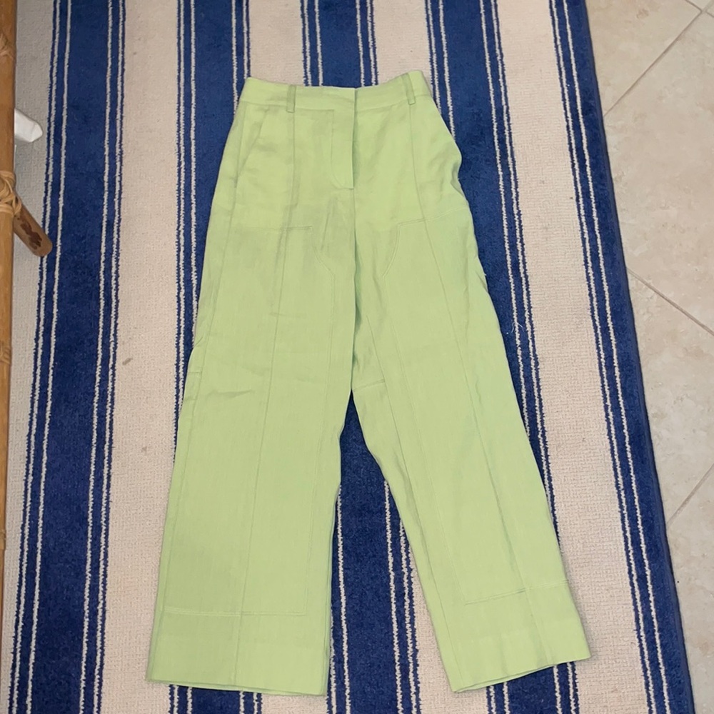 Jacquemus green linen pants